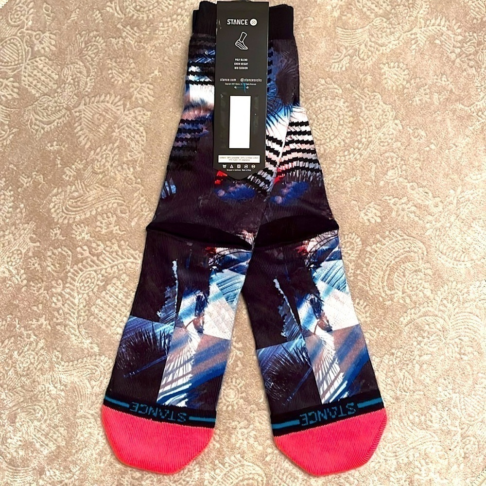 Brand New Stance Dwayne Wade Collection Casual Crew Cushion Socks Tropical Miami - Picture 5 of 15